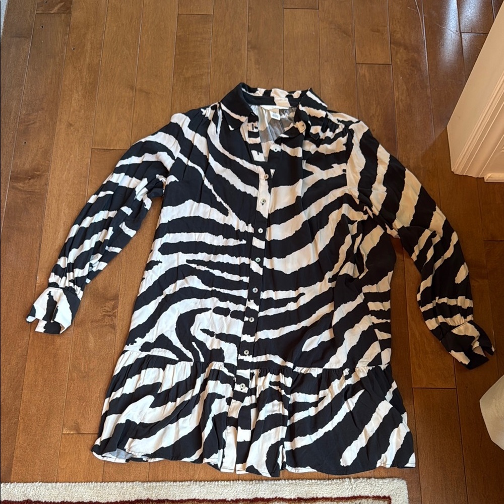 H&M Black and White Zebra Print Dress